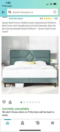 Queen bed frame and Queen memory foam mattress