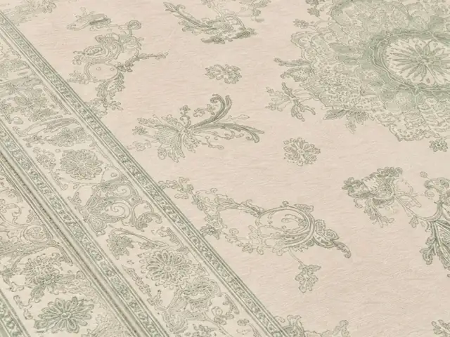 Floral Medallion Area Rug in Ivory, Sage, and Cream in Rugs, Carpets & Runners in Ottawa - Image 5