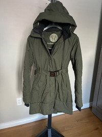 Olive Green Lululemon Pinnacle Winter jacket size 6