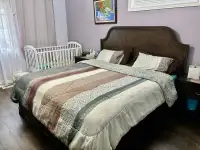 King size bed with storage ( 2 drawers) 