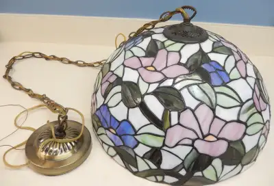 Retro Tiffany-Style Swag Lamp, View more
