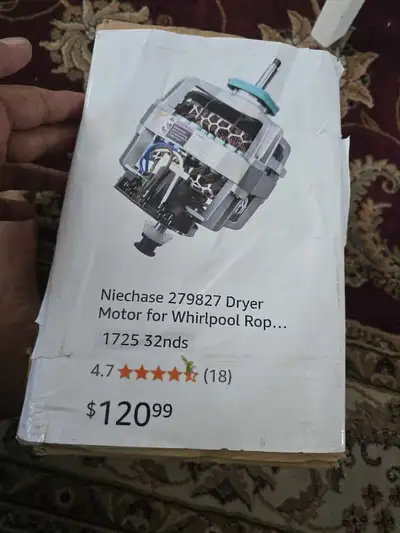 Dryer motor 279827 whirlpool Kenmore and other models, View more