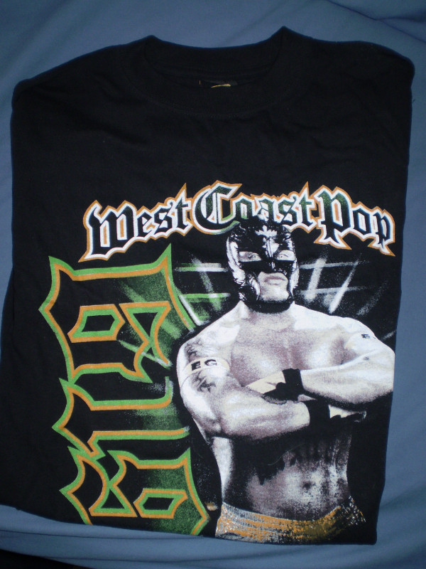 Rey Mysterio West Coast Pop mint never worn wrestling t shirts in Arts & Collectibles in Peterborough