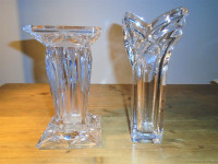 Pair of sparkly modern glass vases