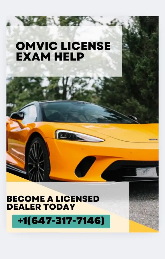  Get Your OMVIC Exam Completed – 100% Confidential63893275720579120