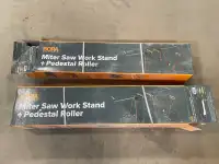 Portable miter saw stand with roller