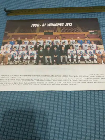 Nice 1980-1981 NHL Winnipeg Jets team picture, View more