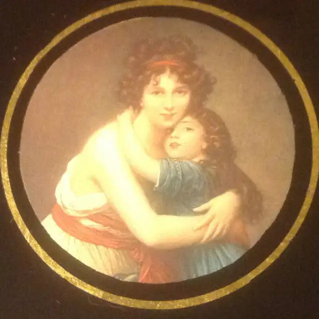 Antique  Miniature Portrait 6.3” X 6.5”  Wood Frame in Arts & Collectibles in Vancouver - Image 3