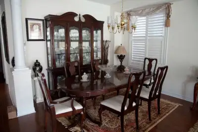Beautiful Mahogany wooden dining table and chairs for sale!, View more