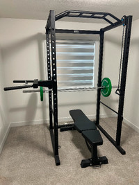 Gym rack pull up and dip bar