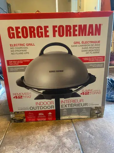 George Foreman Indoor/Outdoor Electric Grill, 15-Serving, View more