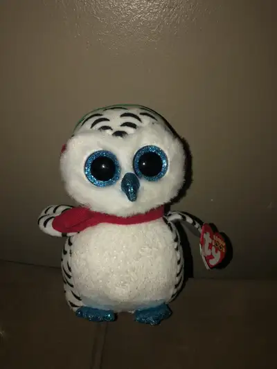 Ty Beanie Boos - NESTER the Christmas Owl (6 Inch) with tags Firm price