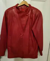 Vintage Red Danier Leather Jacket  