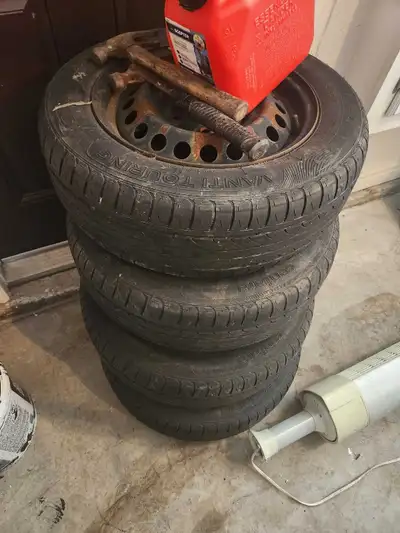 7/32 tread remaining. 5x114.3 steel rims.price negotiable