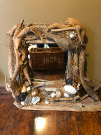 Rustic driftwood mirror