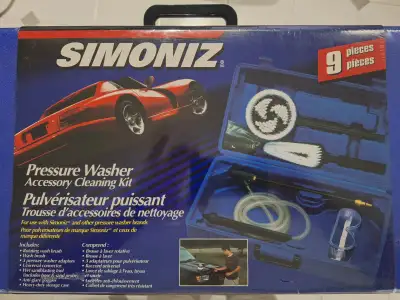 Simoniz Car wash Pressure Washer Cleaning Kit 9 pieces New - new used (original packaging still inta...