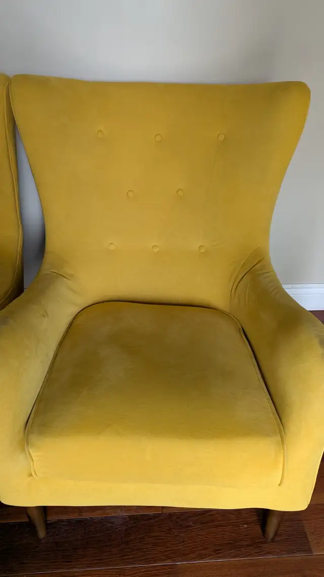 2 Yellow Armchairs