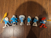  6 Smurf Character Collectables