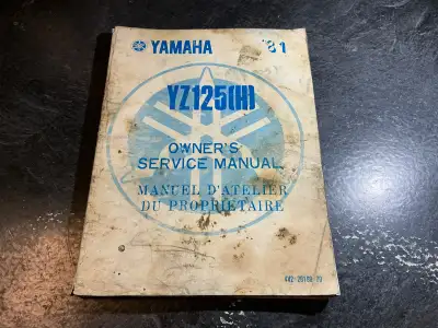 1981 Yamaha YZ125 (H) Owner's Service Manual P/N 4V2-28199-70 Printed September 1980 The Official Fa...