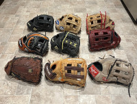 Restored baseball/softball gloves