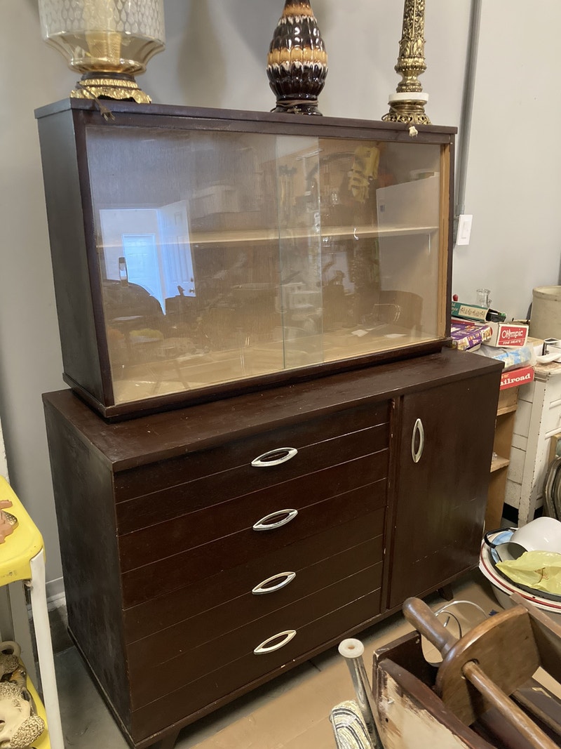 Solid Wood 60’s Buffet China Hutch Hutches & Display