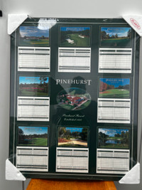 Golf Print - Scorecards Mounted from Pinehurst, North Carolina