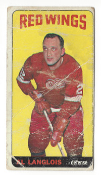 1964-65 Topps Hockey #13 Al Langlois Detroit Red Wings Tallboys
