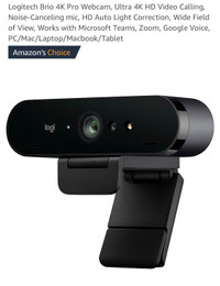 Logitech Brio 4K pro webcam