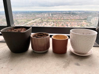 Ikea Ceramic Round Flower Pot Planter