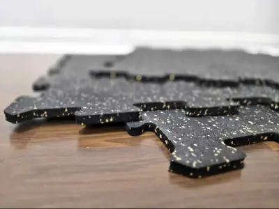 23"x 23" inch interlocking rubber gym floor tiles  Ma, View more