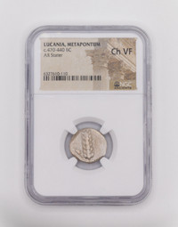 Lucania, Metapontum, c. 470-440 BC, Stater (18mm), NGC Choice VF