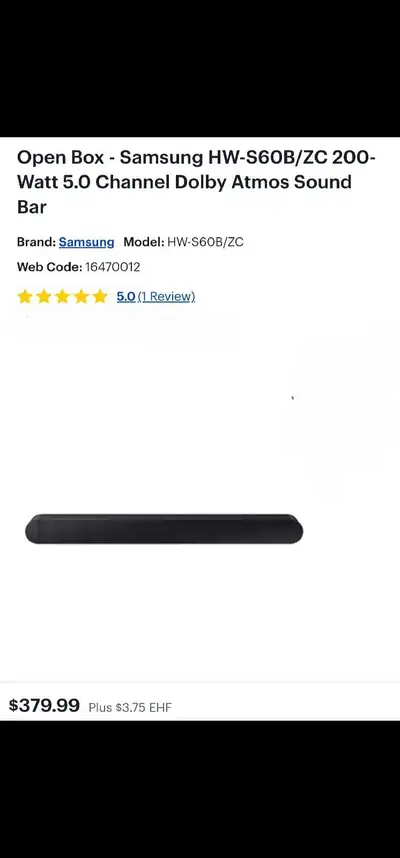 Samsung 200-Watt 5.0 Channel Dolby Atmos Sound Bar FROM $180!!, View more