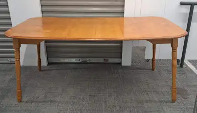 Solid Wood Extendable Dining Table with 2 Self-Storing Leaves, View more