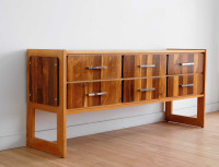 Vintage Elm Dresser by Henri Vallières