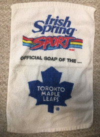 Vintage TORONTO MAPLE LEAFS Rally Flag Towel, Irish Spring