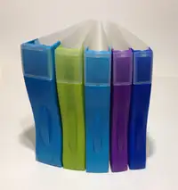 Set of 5 Colorful 3 Ring Binders