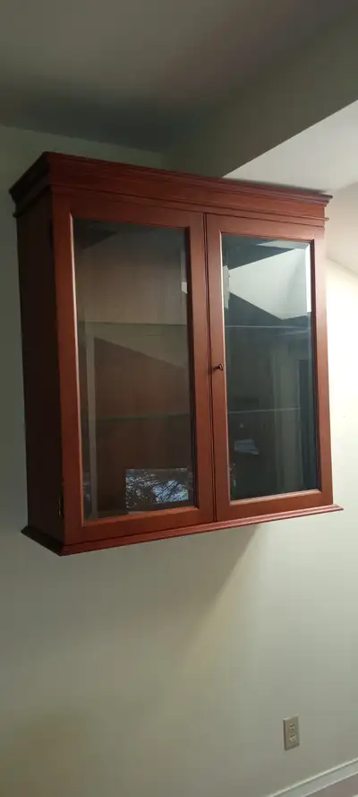 Wall hanging china cabinet, View more