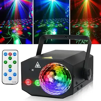 Party Lights, Disco Ball Lights,Dj Disco Lights,Rave Lights Stage Light Strobe Lights Laser Lights S...