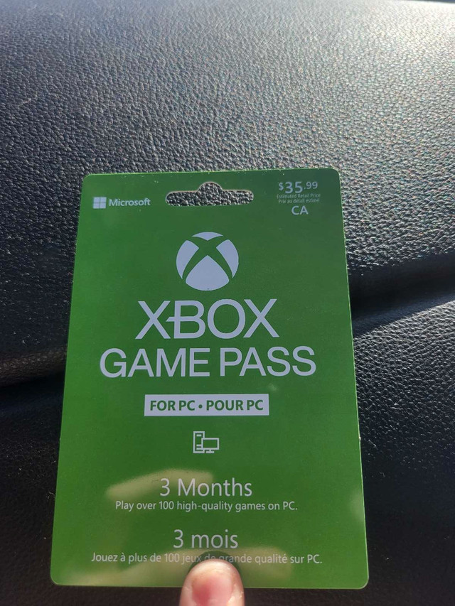 Xbox game pass for Pc in Toys & Games in Truro