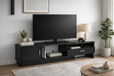 48'' EXPANDABLE TV STAND - DARK CHERRY, View more