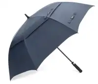 G4Free 62" Automatic Open Golf Umbrella; Windproof; Blue; New