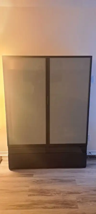 tv cabinet with frosted doors and drawers, View more