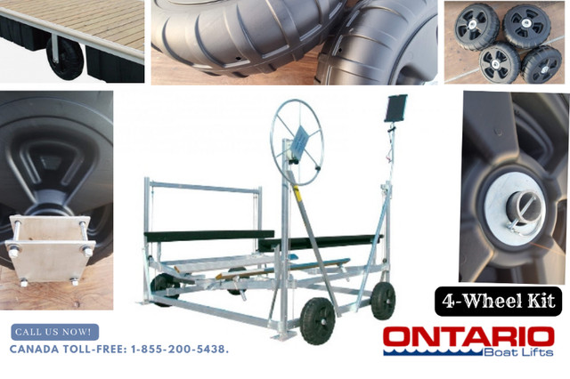 Ontario Boat Lifts: 4-Wheel Kit - Make Your Lift Travel-Ready in Other in Winnipeg