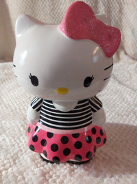 Brand New! 9" Hello Kitty Piggy Bank with Polka-Dot Dress (2015)