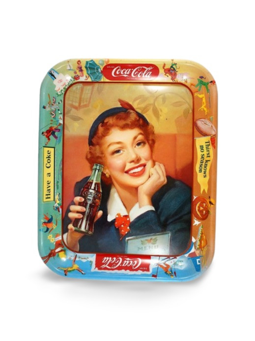 Coca-Cola 1950's 'Thirst Knows No Season' Rare Advertising Tray in Arts & Collectibles in Markham / York Region - Image 2
