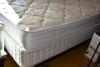 Box Spring with Mattress and Steel Sub Frame with rollers, View more
