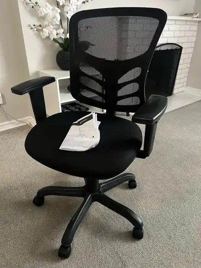 NEW Assembled Adjustable Mid-Back Mesh Desk Chair, View more