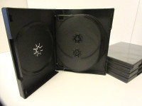 Black DVD Case 5 pc LOT (6 -Disc x 4, 10- Disc x 1)  "Like New"
