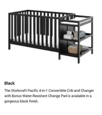 4 in 1 crib barely used  