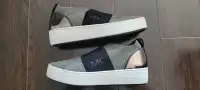 Michael Kors Silver & Black Slip-On Shoes